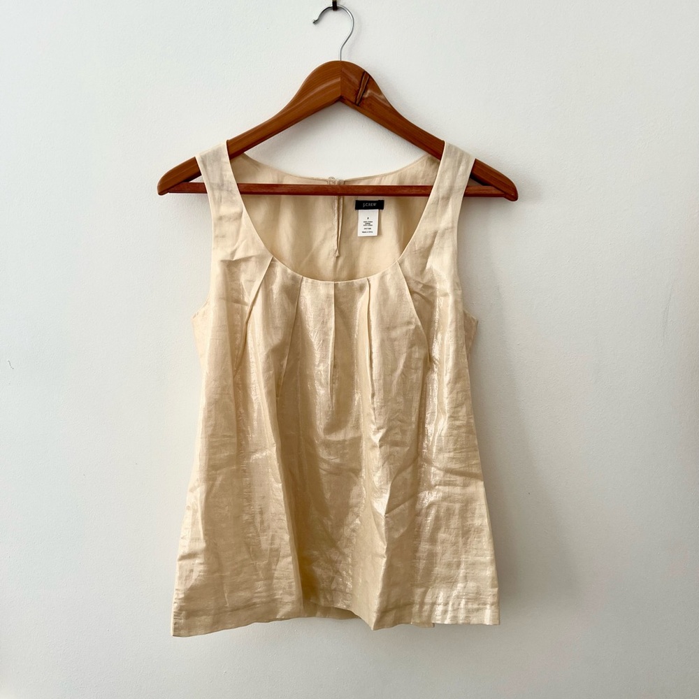 J. Crew Shimmering Cream Tank Top